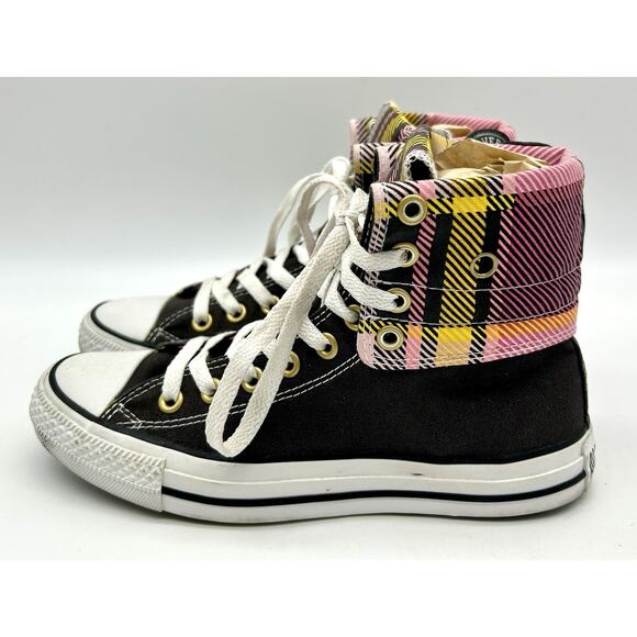 Converse Chuck Taylor All Star Women's 7.5 Layer Up Plaid Hi Top 517442 GUC - Picture 11 of 16